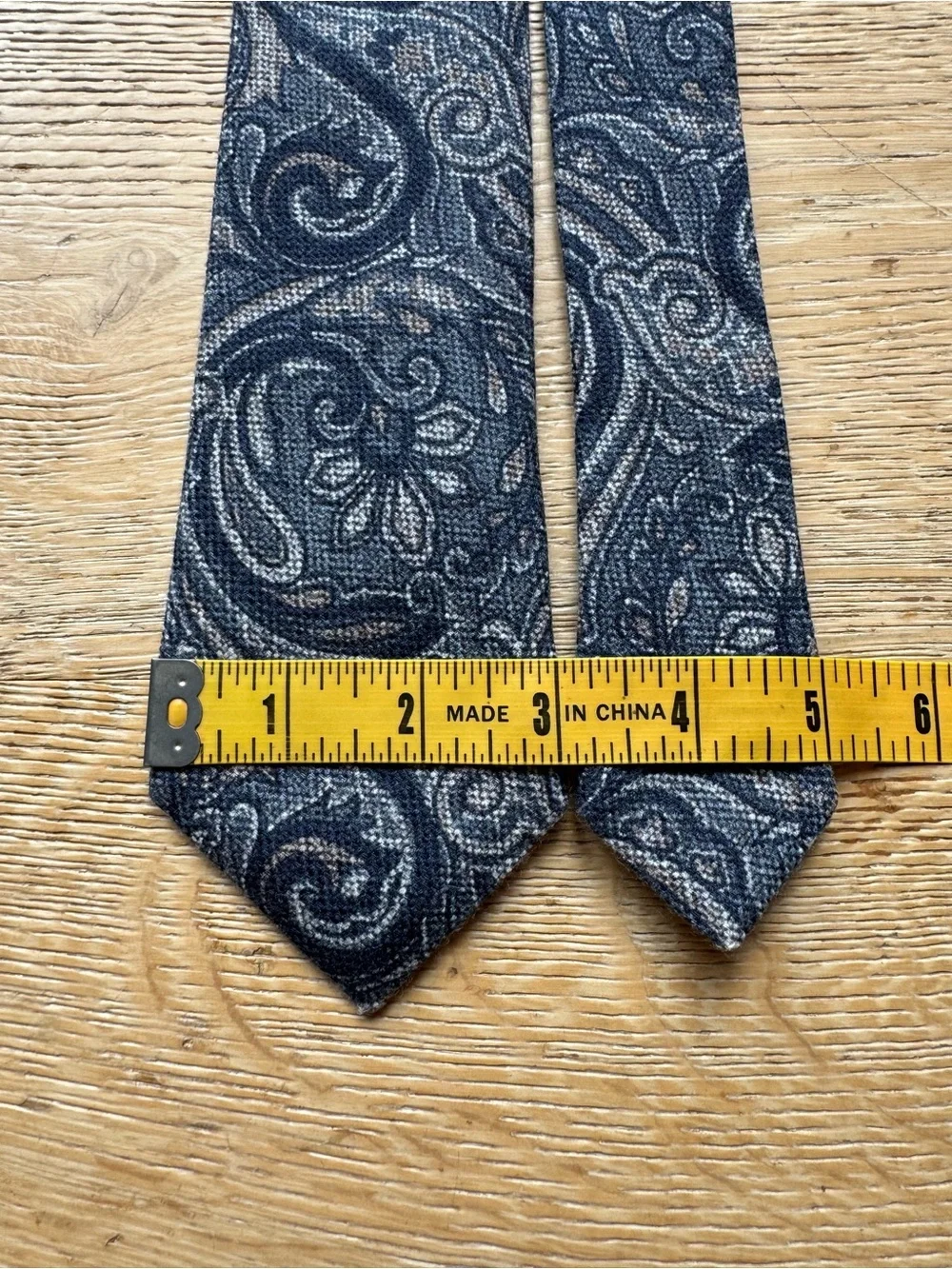 🔥STUNNING ISAIA Napoli NEW  Paisley Textured Wool/Silk tie 3” wide Price Firm